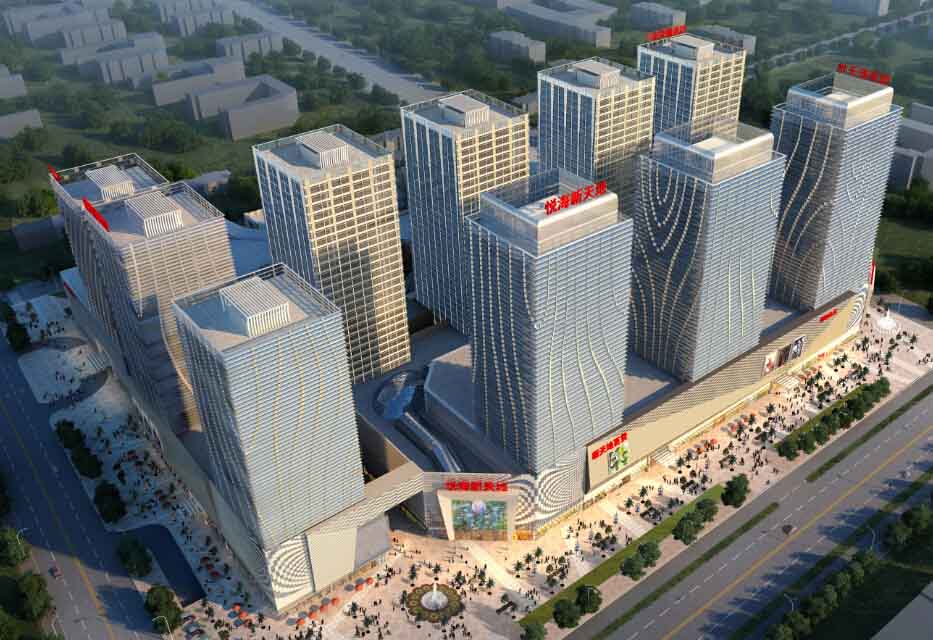寧夏悅海新天地購物廣場(chǎng)外立面幕墻裝飾工程